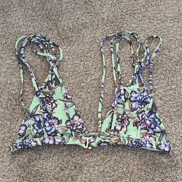 Tori Praver x Alice and Olivia Floral Bikini Top Size Medium - Picture 2 of 3